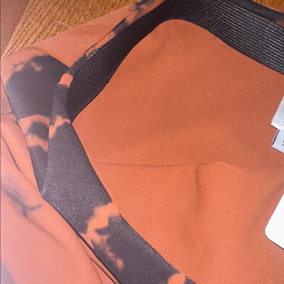 NWT Evereve Brown and Black Tie-Dye Midi Skirt Size S - Picture 6 of 7